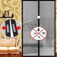 thumbnail image 2 of FFIY Magnetic Screen Door Hands-Free, Bug Off Instant Screen Doors, Fly Screen Mesh, Magnetic Top to Bottom Seal Snaps Shut Automatically 82" L X 34'' W (Black), 2 of 7