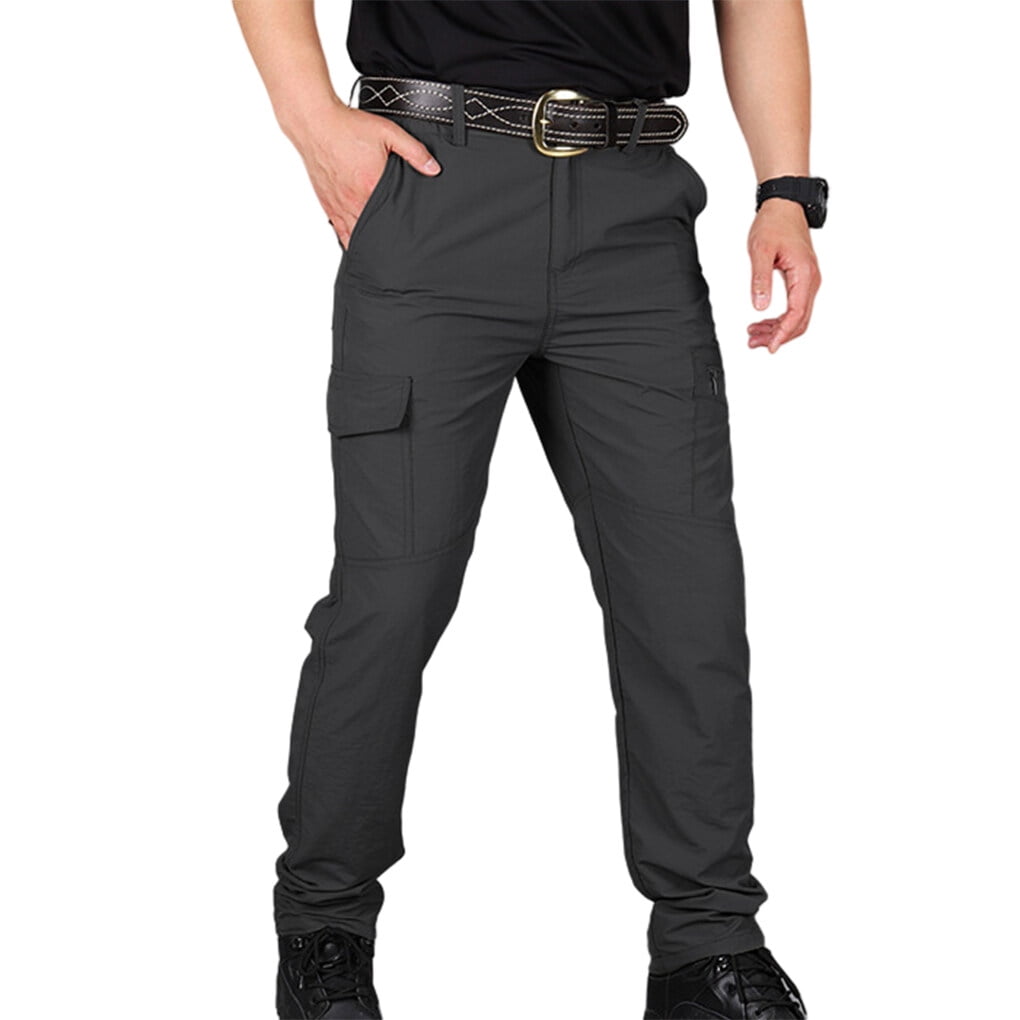 Black multi pocket cargo pants best sale