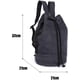 thumbnail image 2 of Canvas Travel Duffles, Travel Bags Overnight Weekend Bags Carry On Shoulder Tote Bag Rucksack Luggage.m-black, 2 of 4