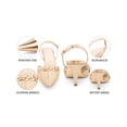 thumbnail image 4 of BLISSFUL STEP Stiletto Sandal Slingback High Heels Pointed Toe Heel Buckle Sandals for Women Rose Gold (Size 8), 4 of 8