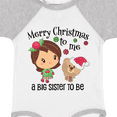 thumbnail image 4 of Inktastic Merry Christmas to me, a Big Sister to be Girls Baby Bodysuit, 4 of 5