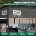 thumbnail image 5 of Clouddwell 12ft x 8ft Heavy-Duty Metal Storage Shed with 3 Doors, Lockable Lean-To Design, Weatherproof for Garden & Tools (Brown), 5 of 9