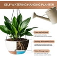 thumbnail image 3 of 2 Pack Hanging Planter for Plants Indoor,8 Inch Plant Pot Outdoor Plastic Hanging Baskets with Drainage Holes and Chain for Garden Porch Plants, 3 of 8