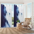 thumbnail image 1 of HGmart 3D Printed Outdoor Curtain Panel - 58x84in Gazebo Patio Waterproof Curtain Ink Mountain Forest 1 Panel, 1 of 6