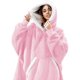 thumbnail image 1 of Mike-Manta de franela con mangas, sudaderas con capucha de invierno, jersey para mujer y hombre, manta de TV de lana, 1 of 5