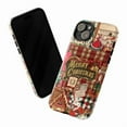 thumbnail image 3 of Vintage Christmas Collage Phone Case, Nutcracker, Santa, Snowman, Cat & Gingerbread House Case, Festive Holiday Protective Cover for iPhone 16 15 14 13 12 11 Pro Max Mini, 3 of 6