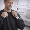 thumbnail image 3 of SOCKS'NBULK 12 Pack Mens Adult Crewneck Fleece Lined Pullover Sweatshirt Bulk, Charcoal Gray Color, Wholesale Multipack Donation for Homeless, 3 of 6