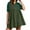 Army Green, variant on T-Shirt Dress Sevevn Womens Summer Dresses Oversized Casual Short Sleeve Color Block Collared V Neck Flowy Shirt Mini Dress Casual Summer Dresses For Women