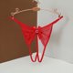 thumbnail image 3 of Gibobby Calzoncillos de encaje para mujer Braguitas de diseño sexy Calzoncillos de algodón de tiro Cómodo Look sexy Ropa interior para damas(Rojo,Talla única), 3 of 5