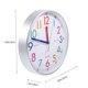 thumbnail image 4 of Reloj de pared con hora, decoración para habitación de niños, sala de estar, silencio, gusto, plástico blanco, oficina, 4 of 6