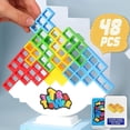 thumbnail image 5 of 48 Pcs Tetra Tower Balance Stacking Blocks Game, Board Games For 2 Players Family Games Toy, 5 of 5