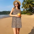 thumbnail image 3 of Fotbe Leopard Print-2 Vestido de Verano sin Mangas para Mujer – Vestido Midi Línea A, Estilo Camiseta Floral, Vestido Playero Casual y Fluido, 3 of 7