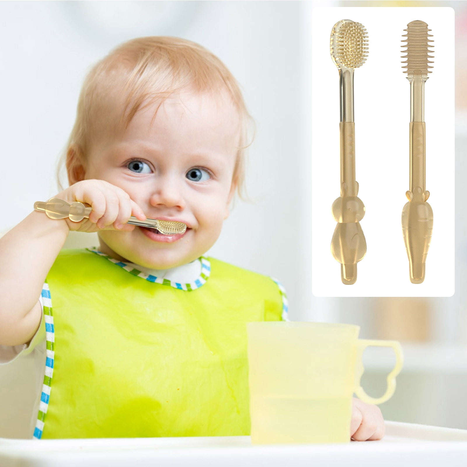 EDHITNR Clearance Baby Toothbrush Baby Infant Deciduous Teeth To