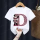 thumbnail image 5 of Camisetas de algodón para niños de Minnie, combinación de letras de la A a la Z, ropa de dibujos animados de Disney Kawaii, camisetas para niños y niñas, camisetas casuales, 5 of 5