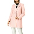 thumbnail image 5 of Allegra K Women's Classic Notched Lapel Long Sleeves Long Overcoat, 5 of 6