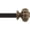 Brown, variant on Deco Window 36" to 66" inches Extendable Curtain Rod for windows with Pomegranate Finials (3/4" Diameter, Golden Brown)