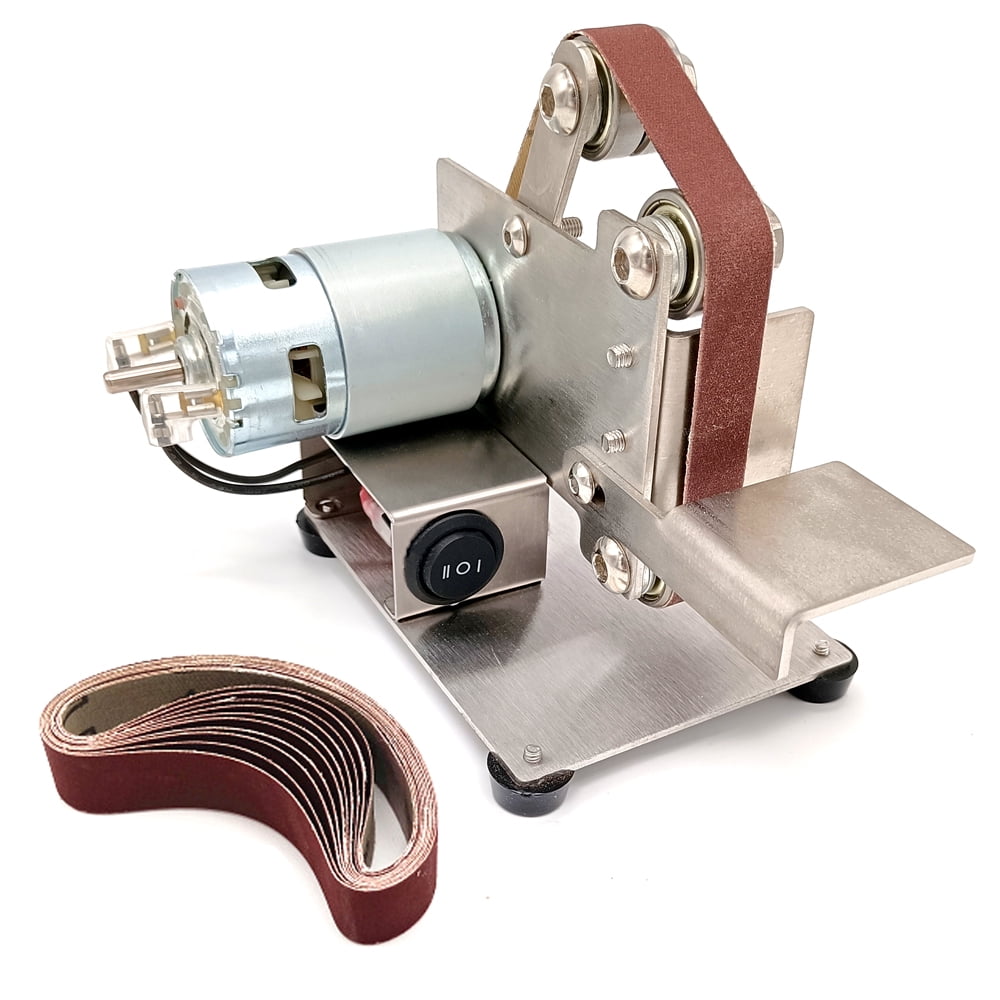 Grinder Mini Electric Belt Sander DIY Polishing Grinding Machine Cutter Edges Sharpener Walmart