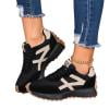 KEVCHE Womens Platform Fashion Sneakers Retro Classic Trainers Casual Lace Up, Stylish Tennis Running Walking Shoes, Summer Going Out Shoes, Lightweight Comfortable Slip On Sandals for Women