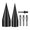 Silver & Black, variant on OIUR Firewood Drill Bit Set Heavy Duty Wood Log Splitter Detachable Electric Drills Screw Cone Driver Tool Firewood Prep Tool for Splitting Woods