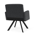 thumbnail image 3 of Willow Lounge Reception Swivel Guest Chair / Black Steel / Black / Dark Gray, 3 of 5
