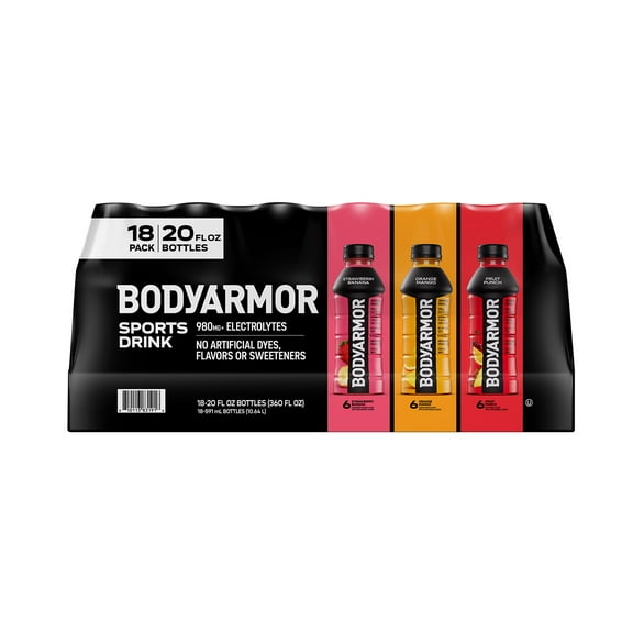 BODYARMOR Sports Drink Variety Pack Bottles, 20 fl. oz., 18 pk.