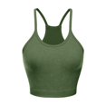 thumbnail image 3 of Birdeem Womens Crop Solid Washed Seamless Rib-Knit Camisole Crop Tank Tops Quick Drying Bra Sports Bra, 3 of 9