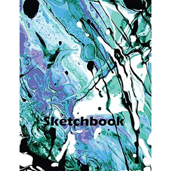 Sketchbook: Activity Sketch Book Watercolor Abstract Painting Instruction Large 8.5 x 11 Inches with 110 Pages ( Abstract Watercolor Cover) (Paperback)