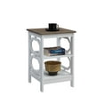thumbnail image 4 of Convenience Concepts Omega End Table with Shelf, Driftwood/White, 4 of 6