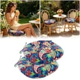 thumbnail image 2 of 2Pcs Outdoor Round Chair Cushions With Ties, Water Repellent Tufted Patio Seat Cushions, Thick Bistro Chair Pads For Garden, Dining, Bar Stool 15.0X3.1", 2 of 7