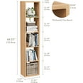thumbnail image 5 of Anhdah 5 Cube Storage Organizer Bookshelf, Natural-Oak Wooden Bookcase Storage Shelf, Sturdy 5-Cube Organizer for Living Room, Bedroom, Home Office, Easy Assembly, 5 of 7