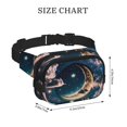 thumbnail image 4 of Balery Artistic Starry Sky Moon Book Mochila Cinturón para Mujeres y Hombres, Bolsa de Cintura Impermeable de Doble Capa con Correa, 4 of 9