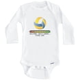 thumbnail image 1 of Volleyball Skills Loading Please Wait Funny One Piece Baby Bodysuit (Long Sleeve), 0-3 Months White, 1 of 1