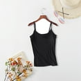 thumbnail image 4 of sunsanly Adjustable Straps Sleeveless Solid Color Modal Bra Vest Women Padded Sling Casual Bra Tank Top, 4 of 7