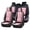 Black & Pink, variant on FLORICH Front Pair Car Seat Covers, Universal Nappa Leather Seat Covers for Car Trucks SUV with Lumbar Support, Waterproof, Anti-Slip, Black & Beige