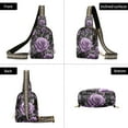 thumbnail image 7 of FORMRS Womens Crossbody Sling Bag Travel Daypack Shoulder Chest Backpack, Black Roses, 7 of 7