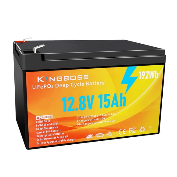 Batería para Auto Kingboss 12V 15Ah LiFePO4 Impermeable