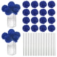 thumbnail image 1 of Uxcell Flores de Bola de Crisantemo Artificial, Ramos de Seda de Hortensia Falsos para el Hogar/Boda Azul Oscuro 30 Pack, 1 of 7