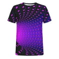 thumbnail image 5 of Patlollav Mens T-Shirt 3D Unrelocated Abstract Print Short Sleeve Daily Holiday Tops Blouses, 5 of 5