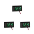 thumbnail image 2 of ZLight Voltmètre Numérique DC 4.0 - 30V Voltmètre Numérique 0 -100V Affichage LED Haute Précision Panneau de Tension Accessoire Automobile Vert 3Ensemble, 2 of 6