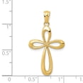 thumbnail image 3 of 14k Gold Polished Ribbon Cross Pendant, 3 of 3