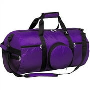 18" Small Expandable Travel Duffel Bag, Plum/Black