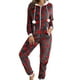 Kmbangi Femmes Pyjama à Manches Longues Imprimé Cordon de Serrage à Capuche avec Poches Homewear Adulte Vêtements de Nuit – image 3 sur 7