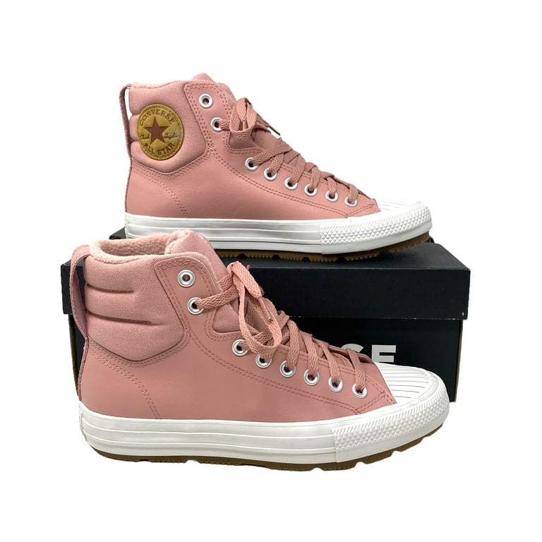 Converse Ctas Berkshire Boot High Top Pink Leather Sneakers 271711C - Walmart.com