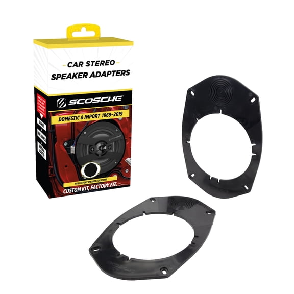 Scosche SA69 6X9" to 5.25”-6.5” Speaker Adapters Compatible w/ Select Import and Domestic Vehicles