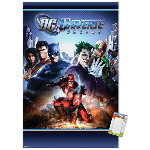 DC Comics Video Game - DC Universe Online - Key Art Wall Poster, 14.725" x 22.375"