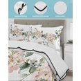 thumbnail image 4 of Quilts Full Size, Eucalyptus Floral Soft Comforter Bedding Set for Bed, Vintage Spring Botanical Leaves Lightweight Quilted Bedspread with Pillow Cover(2 Pieces) for All Season, 78x90 Inch, 4 of 6