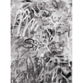 thumbnail image 2 of Nai, Danhui 25x32 Black Ornate Wood Framed with Double Matting Museum Art Print Titled - Graffiti Love Monochromatic, 2 of 4