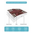 thumbnail image 4 of Quilts Queen Size Bedding Set, Red Texas Star Farmhouse Reversible Summer Quilt 3 Pieces, Black Plaid Berry Country Lightweight Bedspreads Coverlets with 2 Pillow Shams for All Seasons, 4 of 5