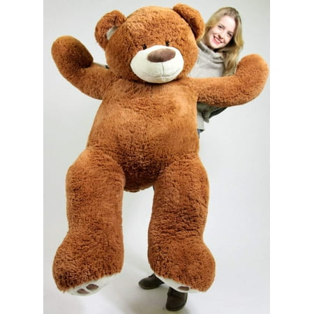 Big 5 Foot Teddy Bear Five Feet Tall Caramel Color Soft with Bigfoot Paws - Walmart.com