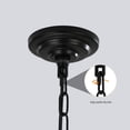 thumbnail image 6 of Hi-LIGHTS,8-Light Height Adjustable Lantern Tiered Pendant Light Fixtures(Bulbs Not Included),Industrial Farmhouse Hanging Chandelier for Living Room,Hallway,Dining room,Kitchen,Farmhouse(Black), 6 of 11
